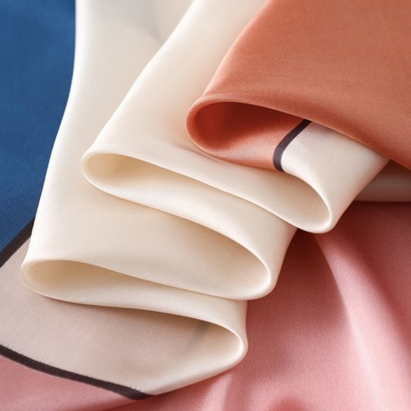 Luxury Fall Scarf Solid Geometric Pattern - Picture 3 of 4